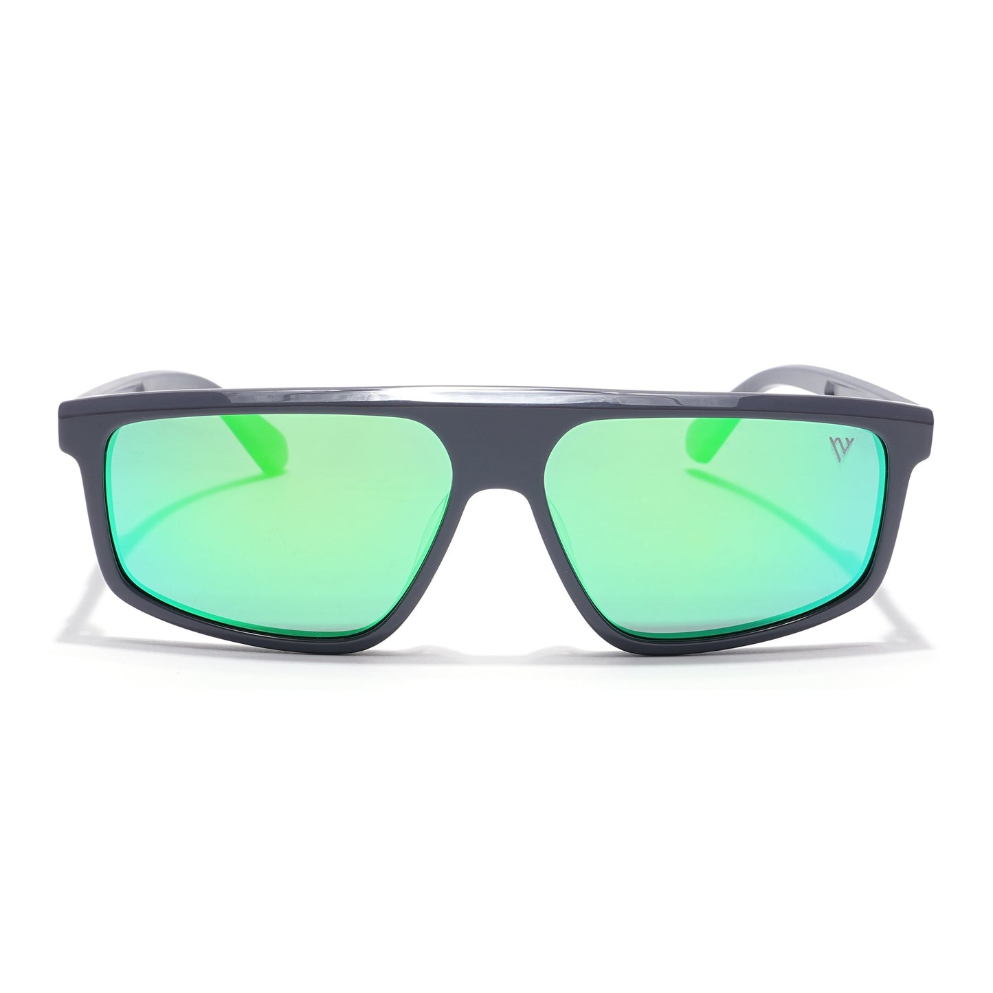 Voyage Select Rectangle Sunglasses (Green Lens | Grey Frame - SLPMG6201)