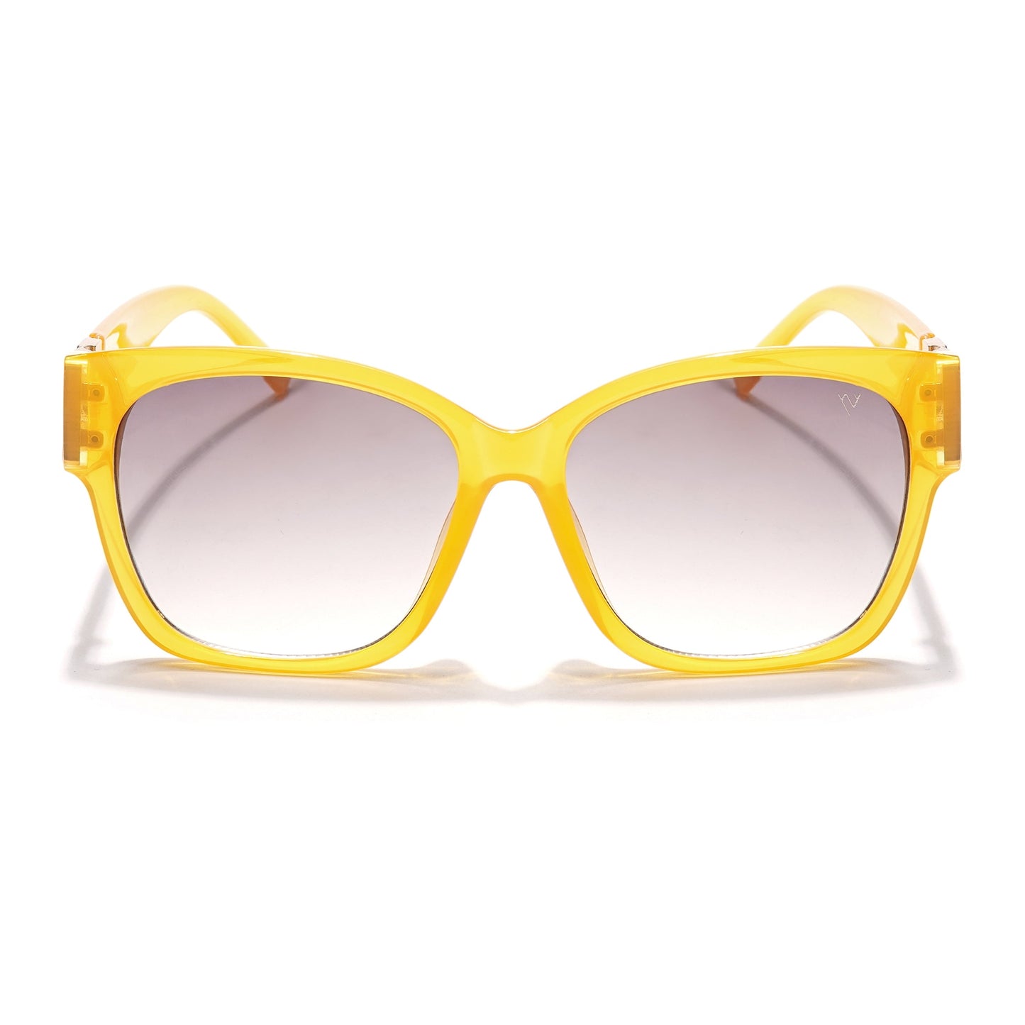 Over Size Sunglasses (Brown & Clear Lens | Light Yellow Frame - MG5811)