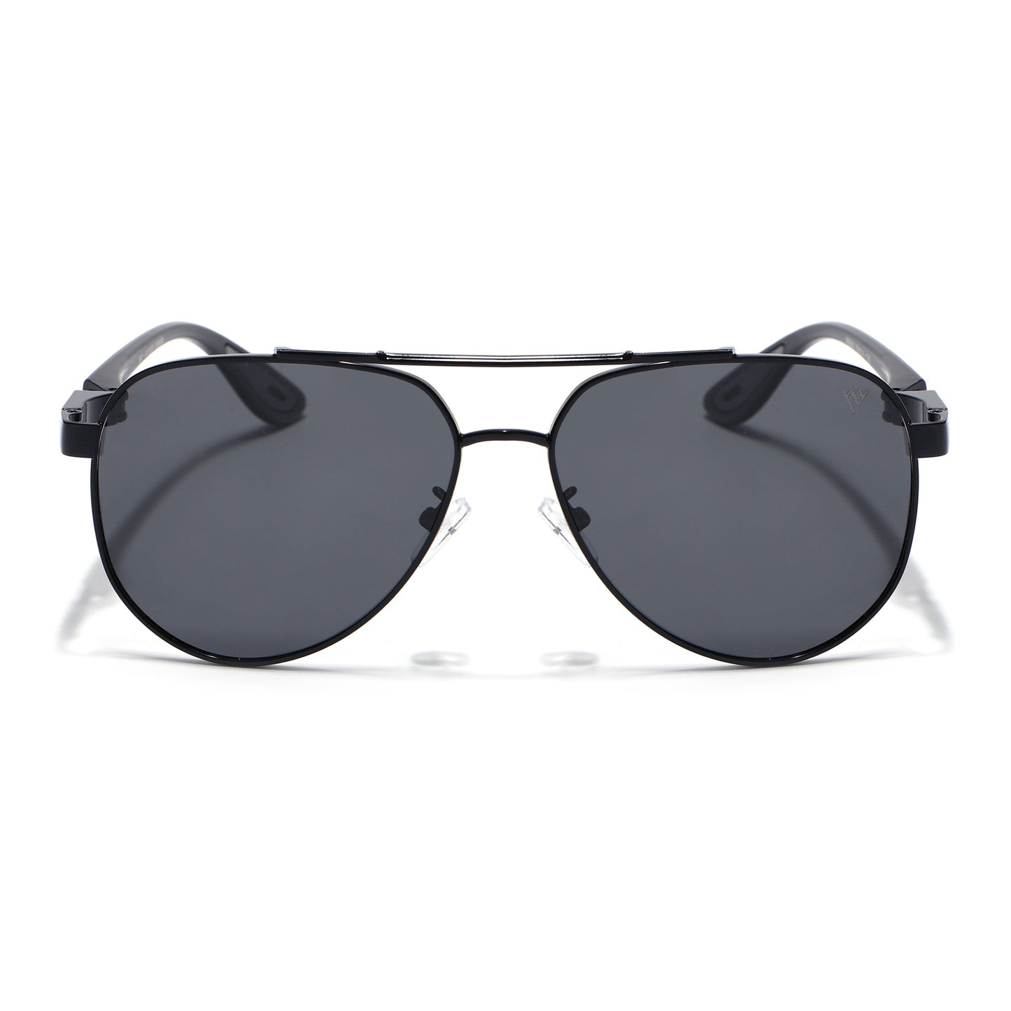 Sukhoi | Black Aviator Polarized Sunglasses for Men & Women | Black Lens - PMG7138