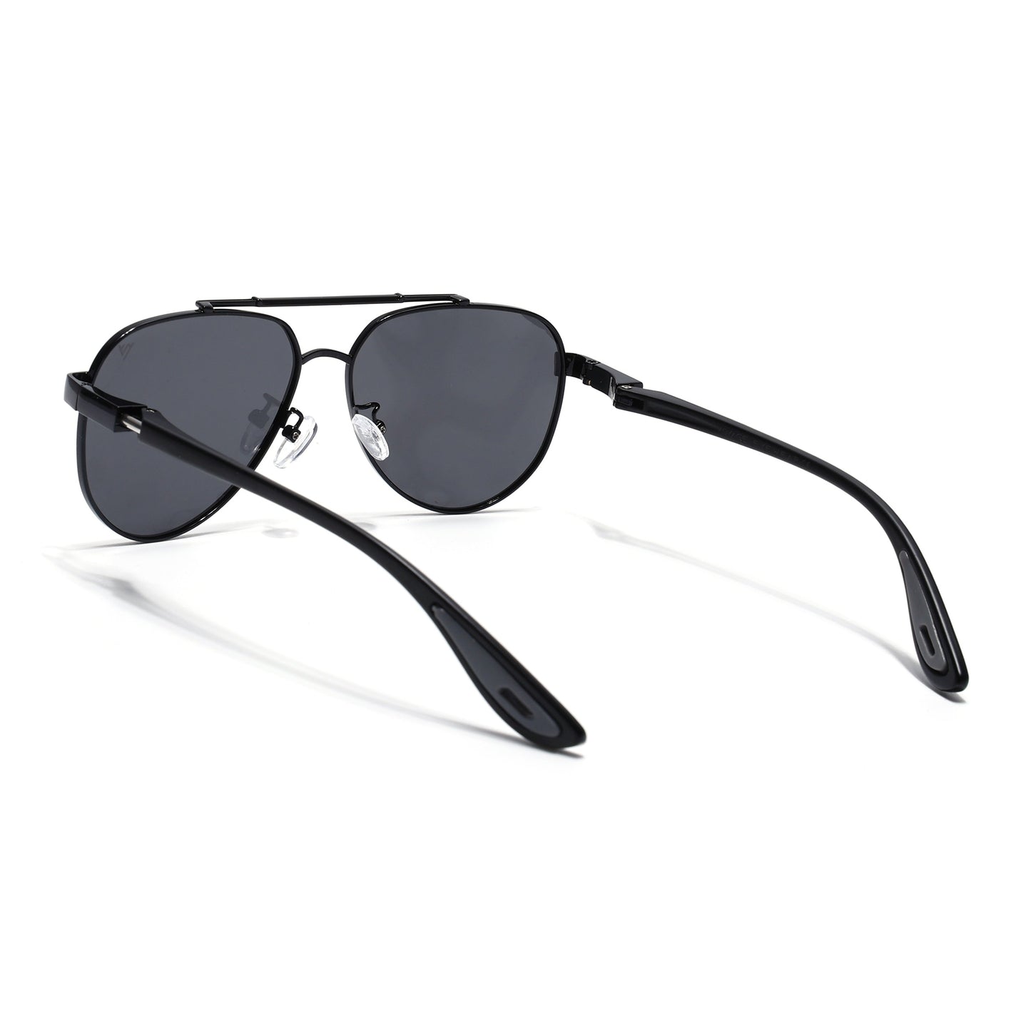 Sukhoi | Black Aviator Polarized Sunglasses for Men & Women | Black Lens - PMG7138