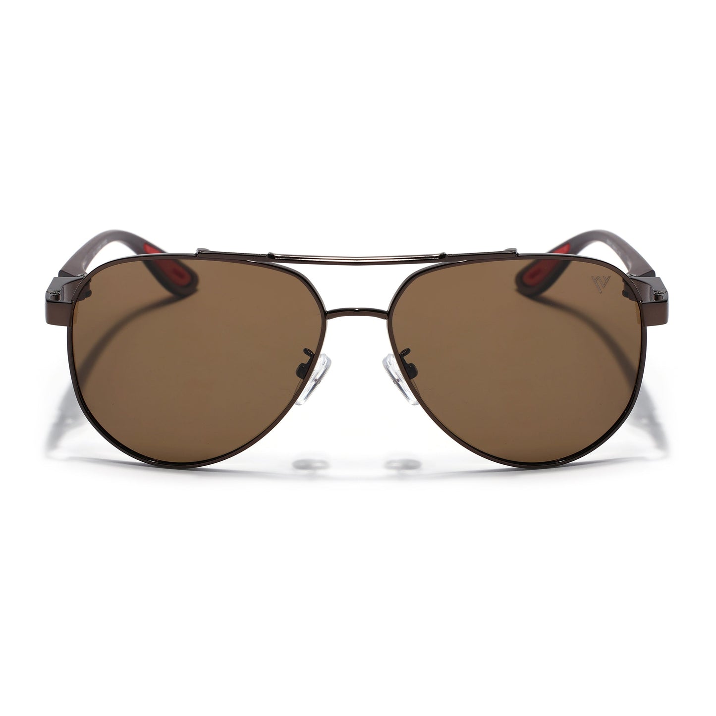 Sukhoi | Brown Aviator Polarized Sunglasses for Men & Women | Brown Lens - PMG7141