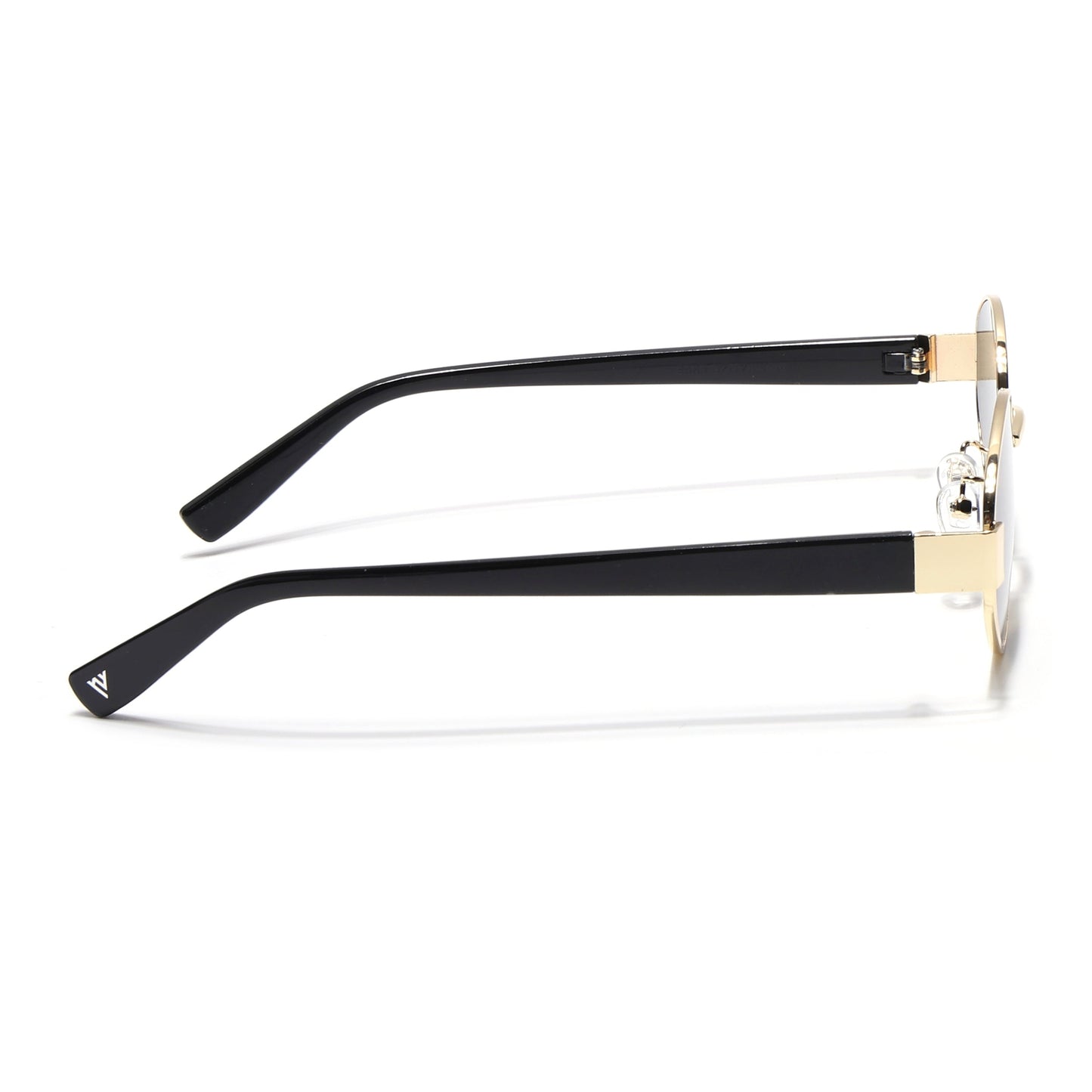 Sable | Golden Oval Sunglasses for Men & Women | Black Lens - MG6894