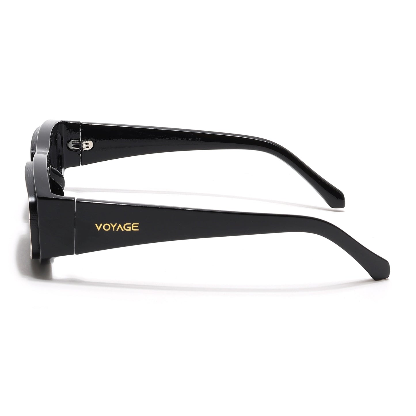 Old Smuggler | Shine Black Unisex Sunglasses | Black Lens - MG6575