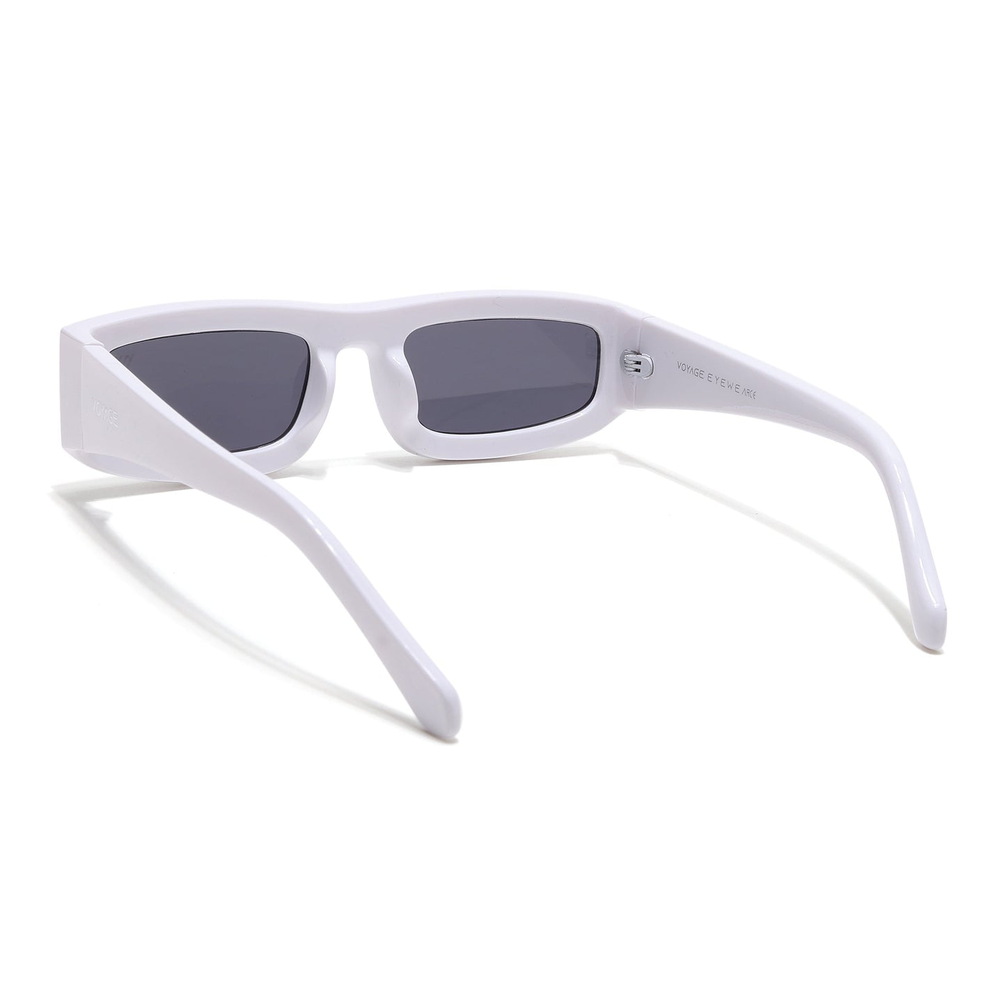 Old Smuggler | White Unisex Sunglasses | Black Lens - MG6576