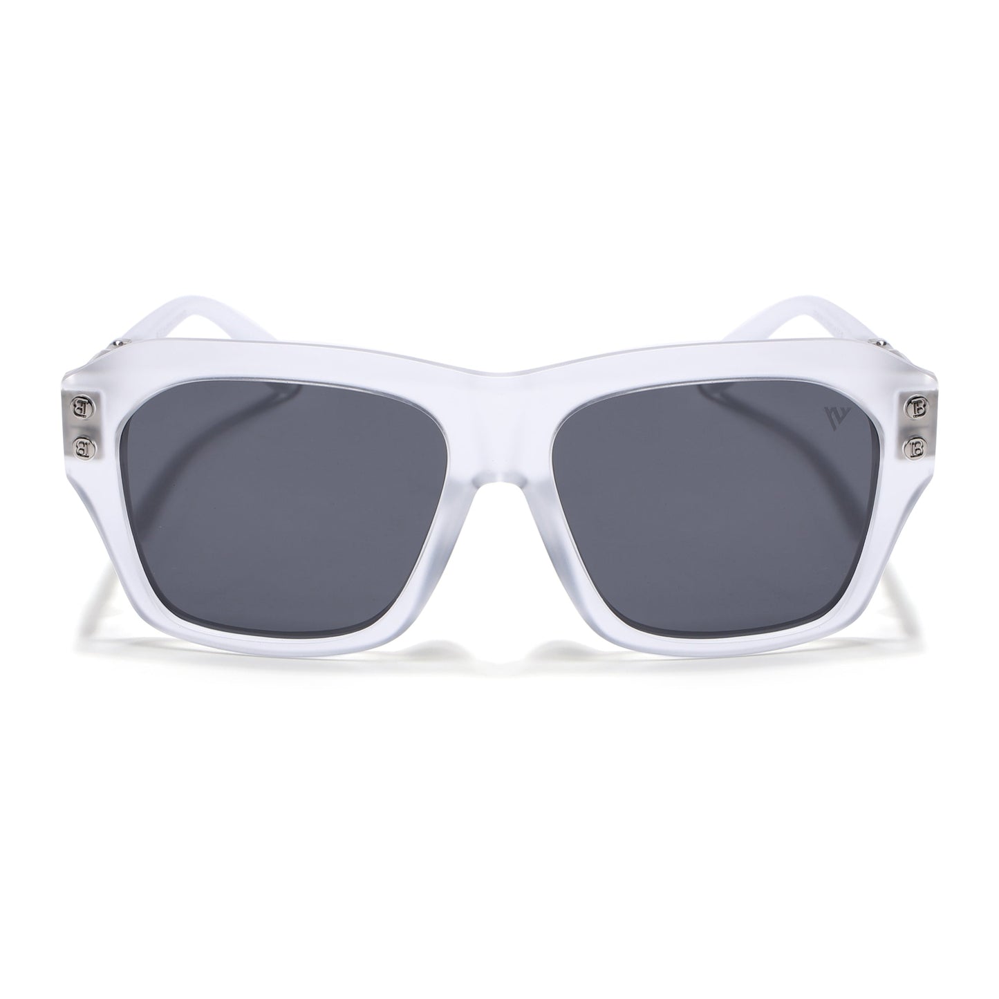 Carbon | Transparent Wayfarer Polarized Sunglasses | Black Lens - PMG6702