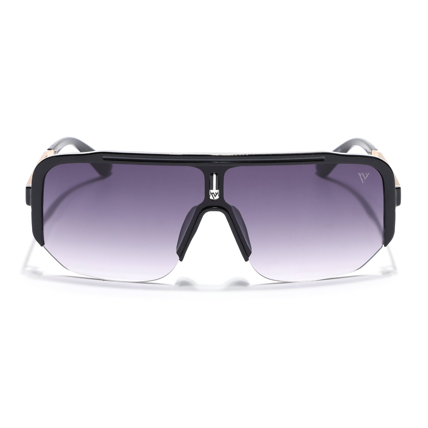 Knox | Shine Black Wayfarer Sunglasses | Grey & Clear Lens - MG7322