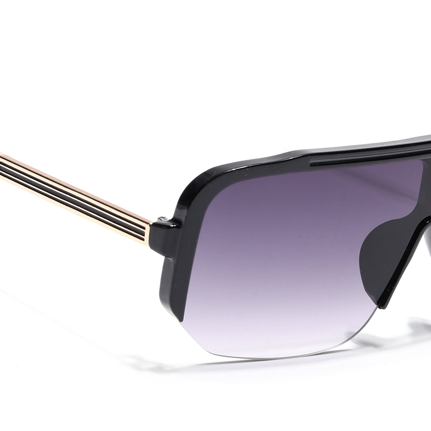 Knox | Shine Black Wayfarer Sunglasses | Grey & Clear Lens - MG7322
