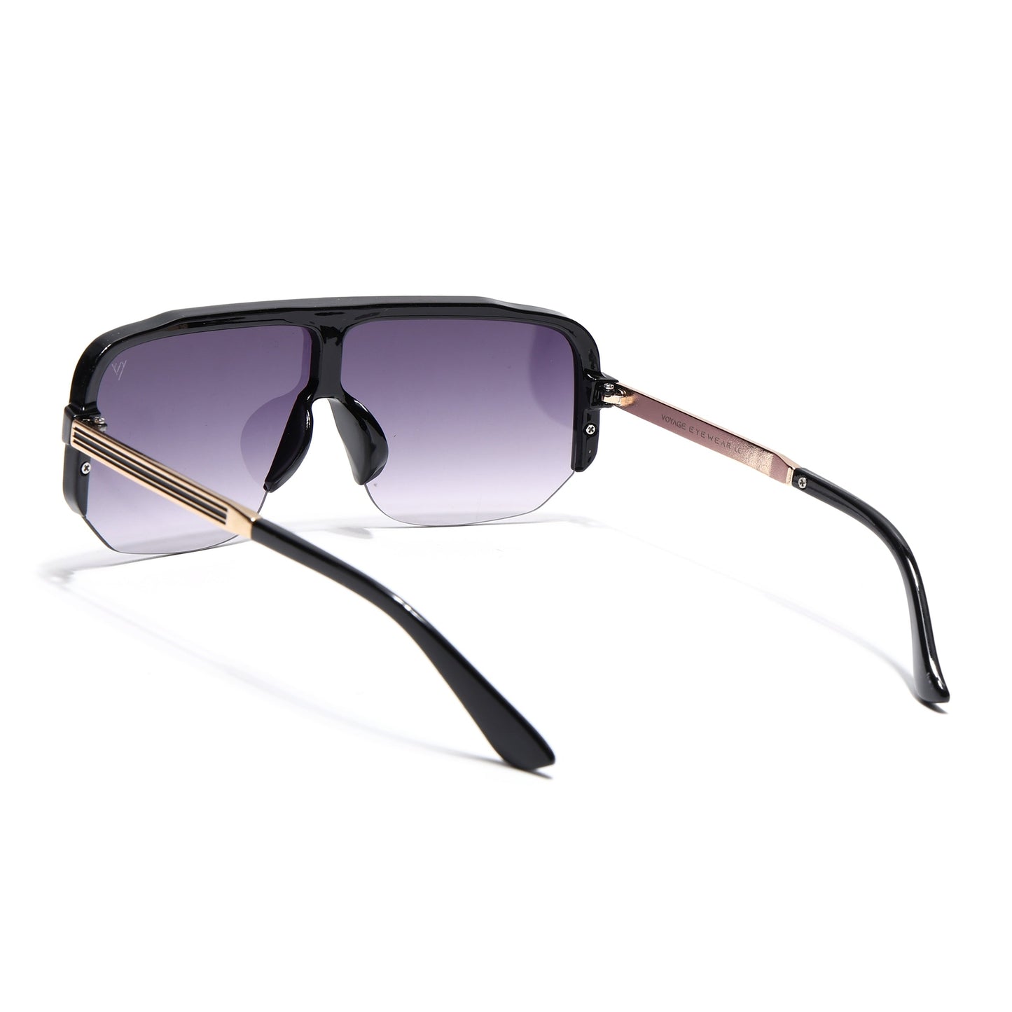 Knox | Shine Black Wayfarer Sunglasses | Grey & Clear Lens - MG7322