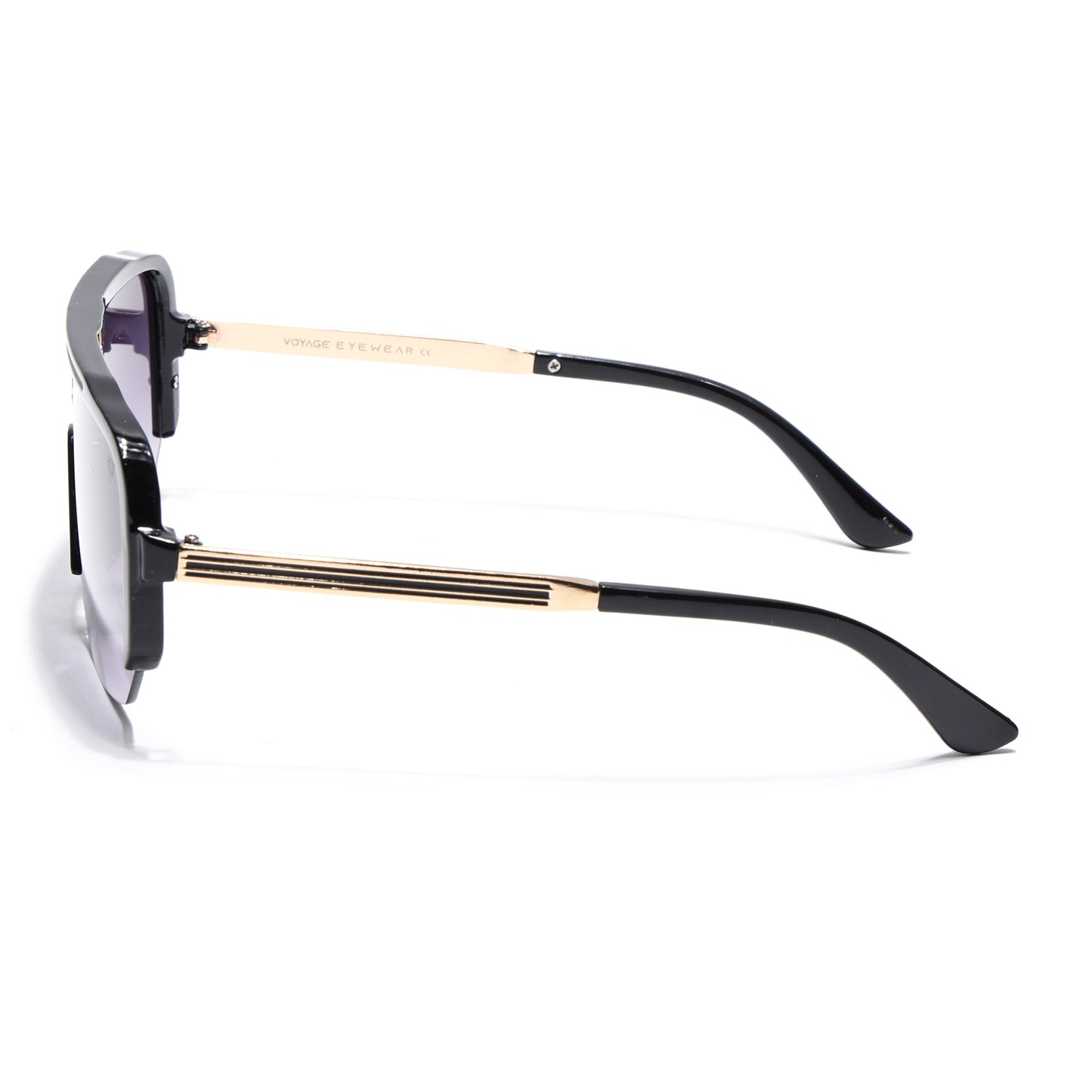 Knox | Shine Black Wayfarer Sunglasses | Grey & Clear Lens - MG7322