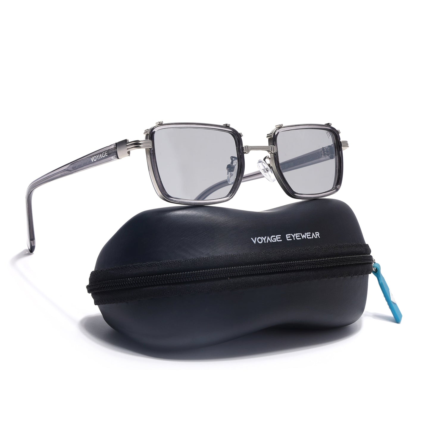 Chisel | Silver Square Sunglasses | Grey Lens - MG7054