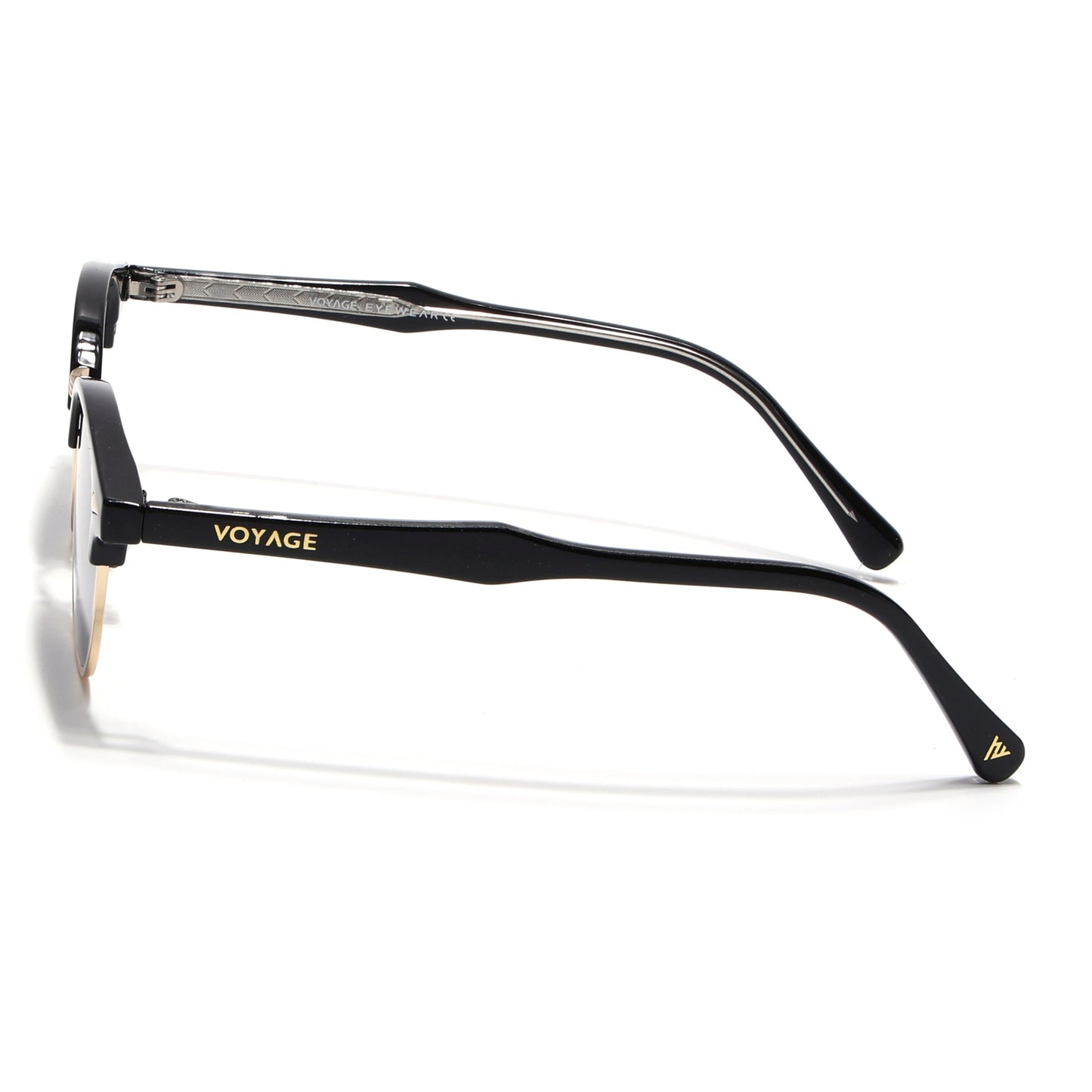 Skyline | Golden Half Rim Clubmaster Sunglasses | Grey Lens - MG7101