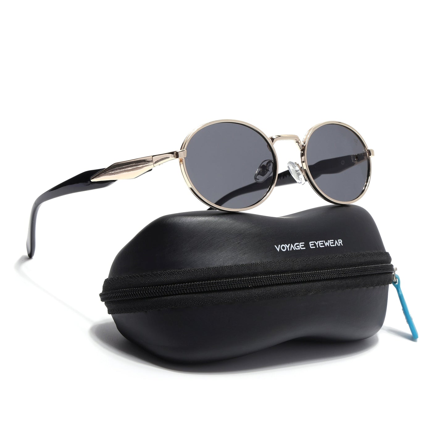 Celeste | Golden Oval Sunglasses | Grey Lens - MG6889