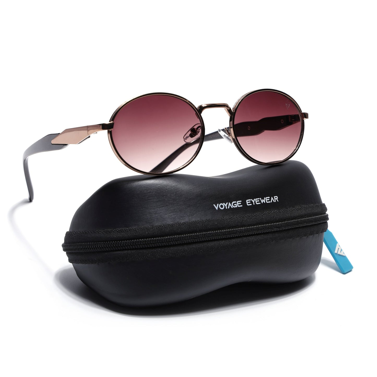Celeste Oval Sunglasses for Men & Women (Brown & Clear Lens | Brown Frame - MG7244)