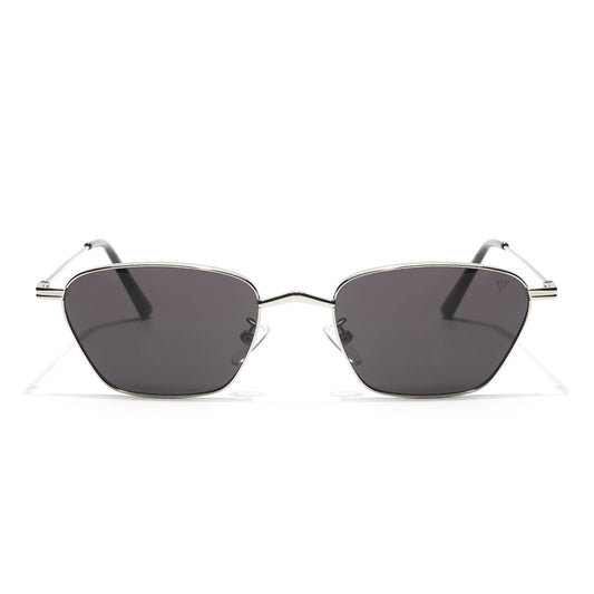 Arrow | Black Silver Retro Square Sunglasses - MG3456