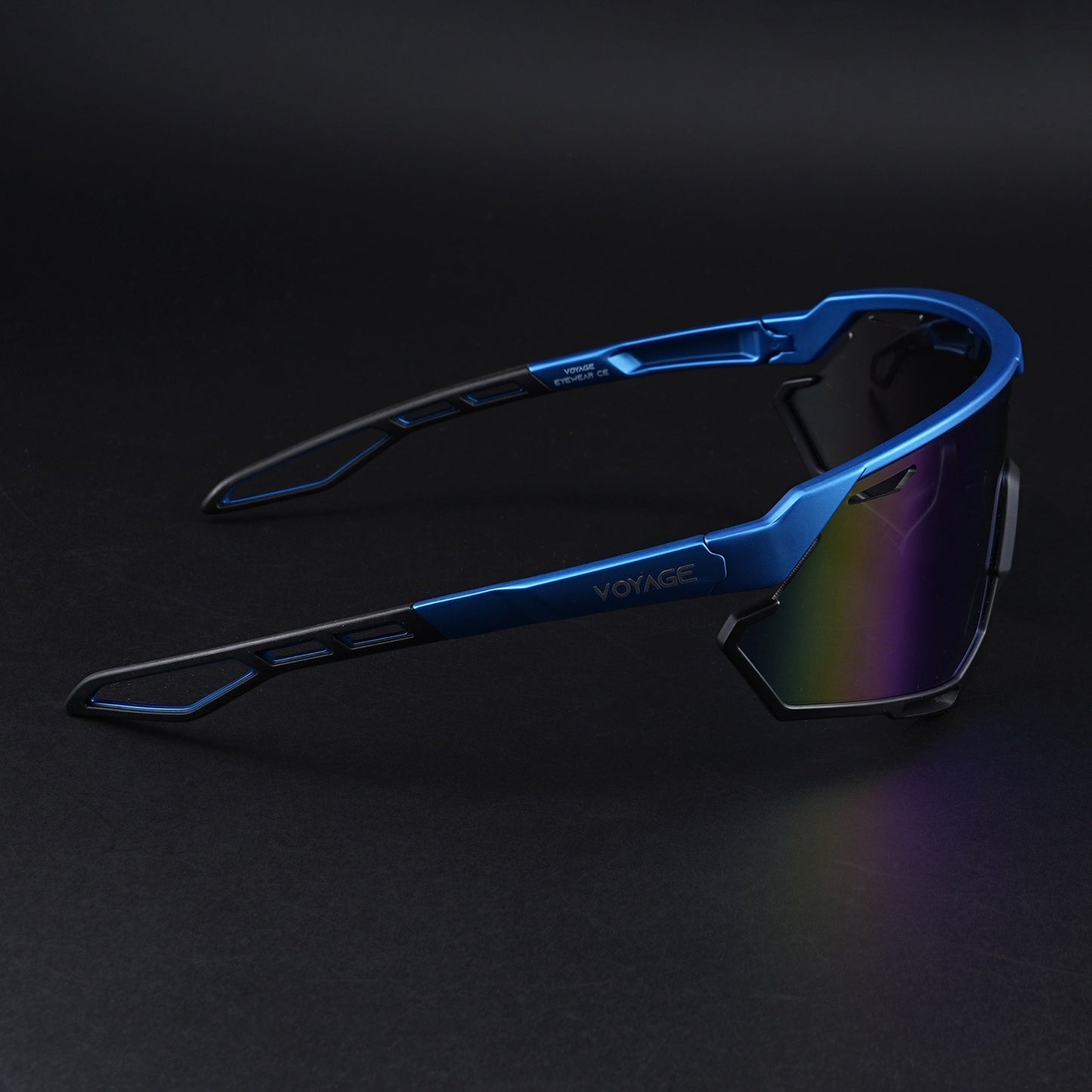 Voyage Select Drift Sunglasses (Multicolor Lens | Black & Blue Frame - SLMG6341)