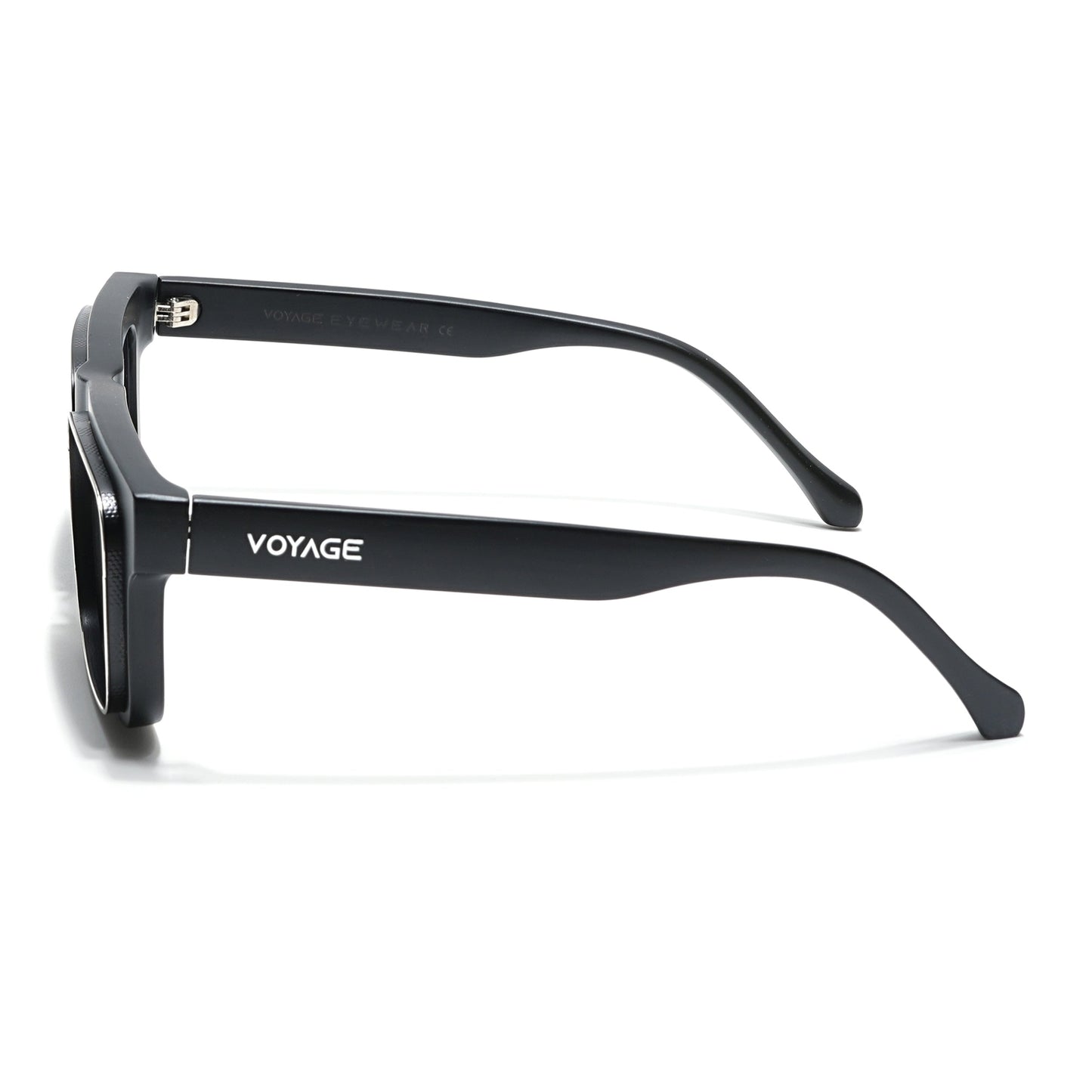 Smuggler | Matt Black & Silver Unisex Sunglasses | Black Lens - MG6421