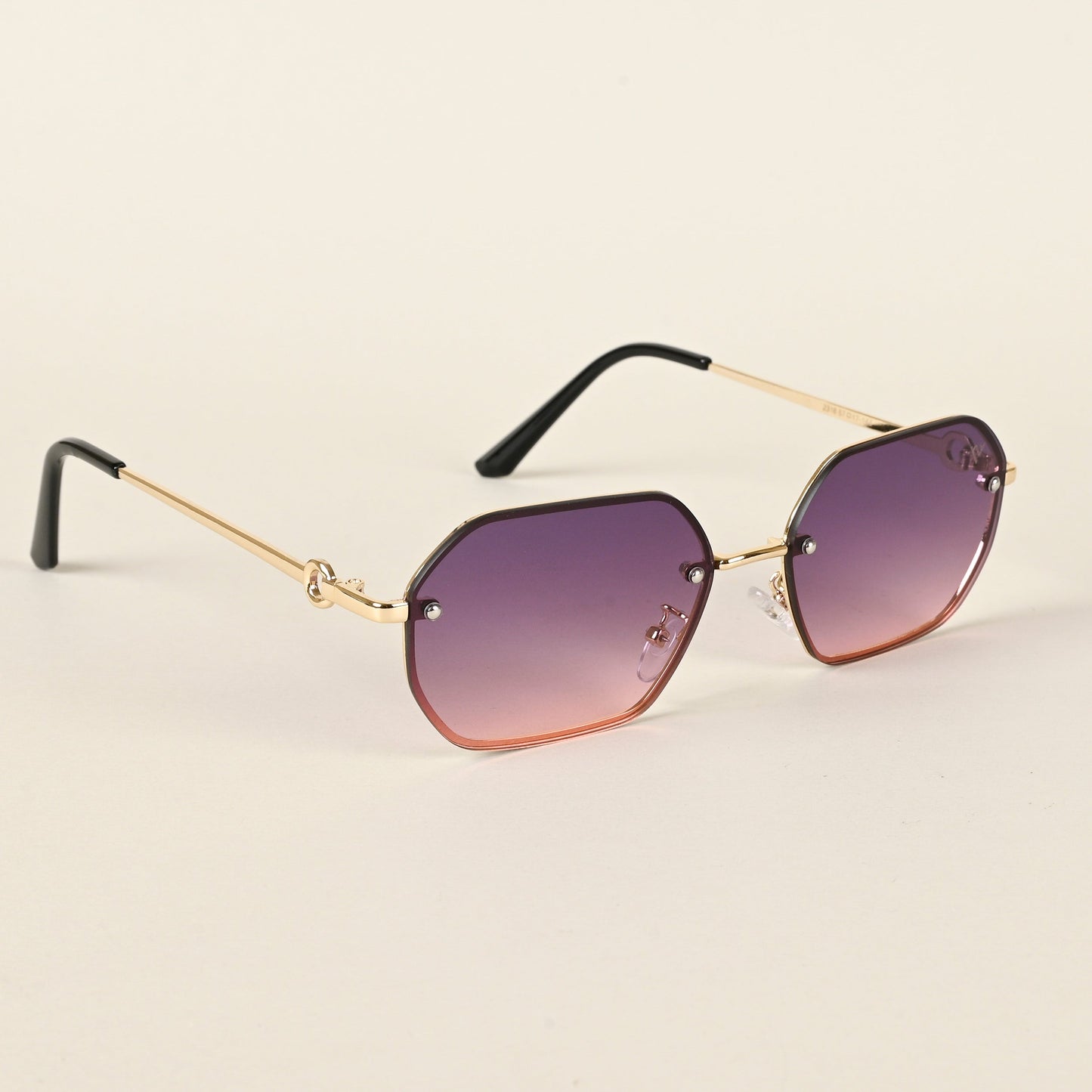 Purple & Brown Rectangle Sunglasses (2318MG4499)