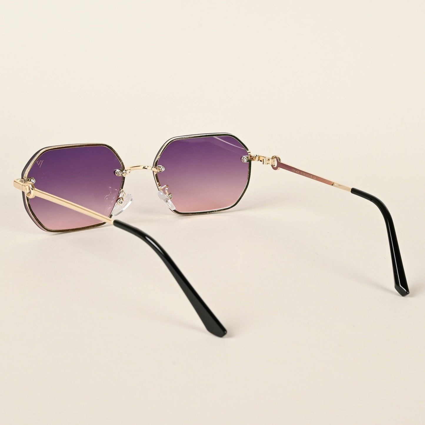 Purple & Brown Rectangle Sunglasses (2318MG4499)