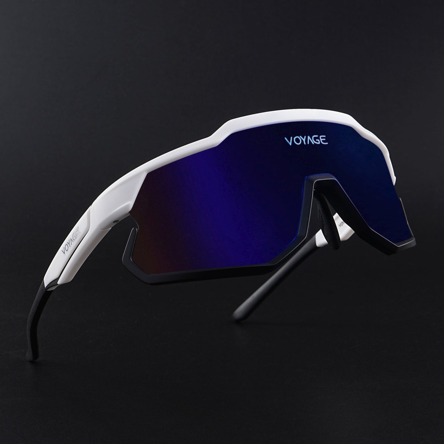 Voyage Select Drift Sunglasses (Blue Lens | White & Black Frame - SLMG6321)