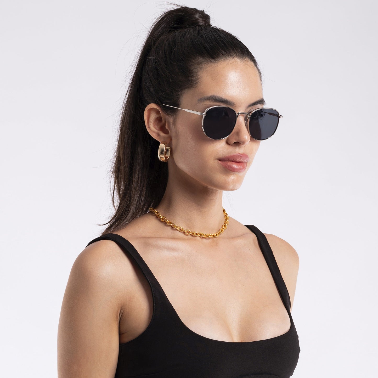 The OG | Round Black Silver Sunglasses MG2977