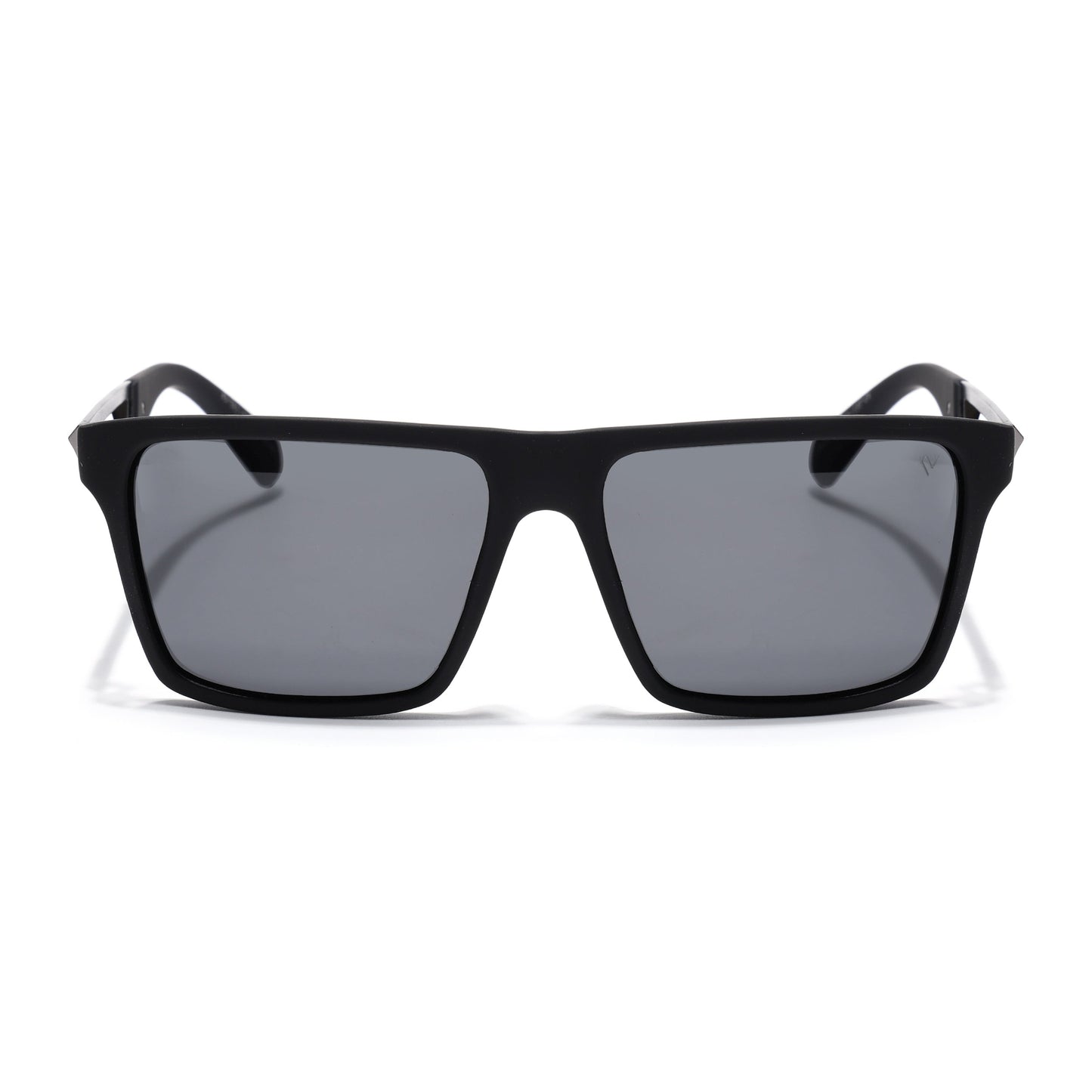 Wayfarer Polarized Sunglasses for Men & Women (Black Lens | Matt Black Frame - PMG7359)