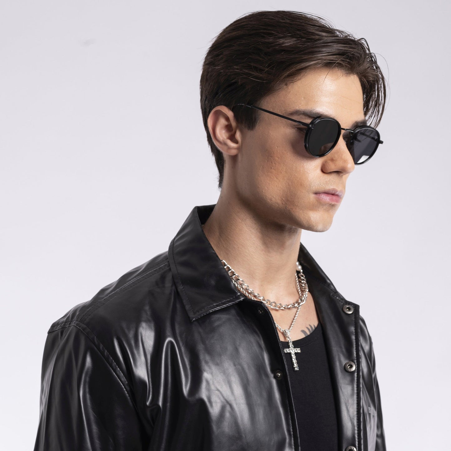 Captain | Matte Black Polarized Wayfarer Sunglasses - PMG3980