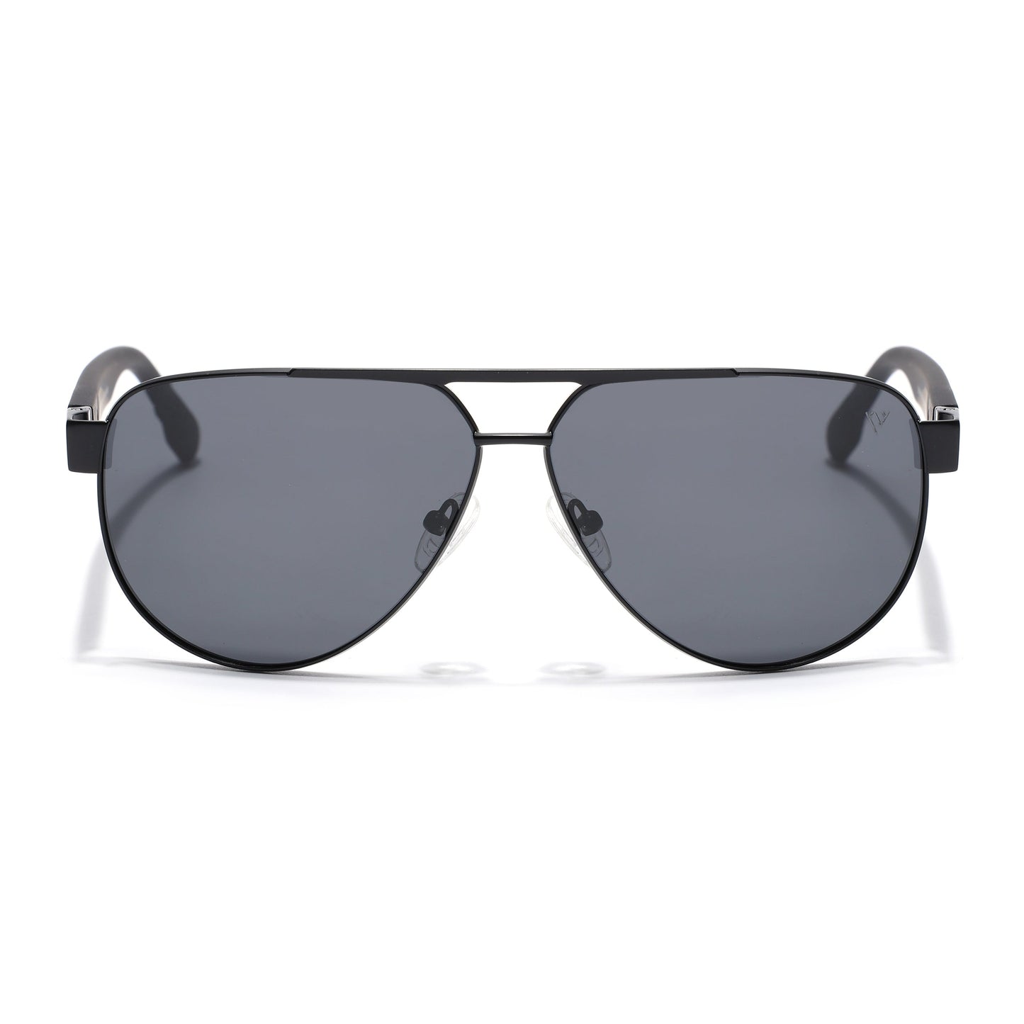 Aviator Polarized Sunglasses for Men & Women (Black Lens | Black Frame - SLPMG7224)