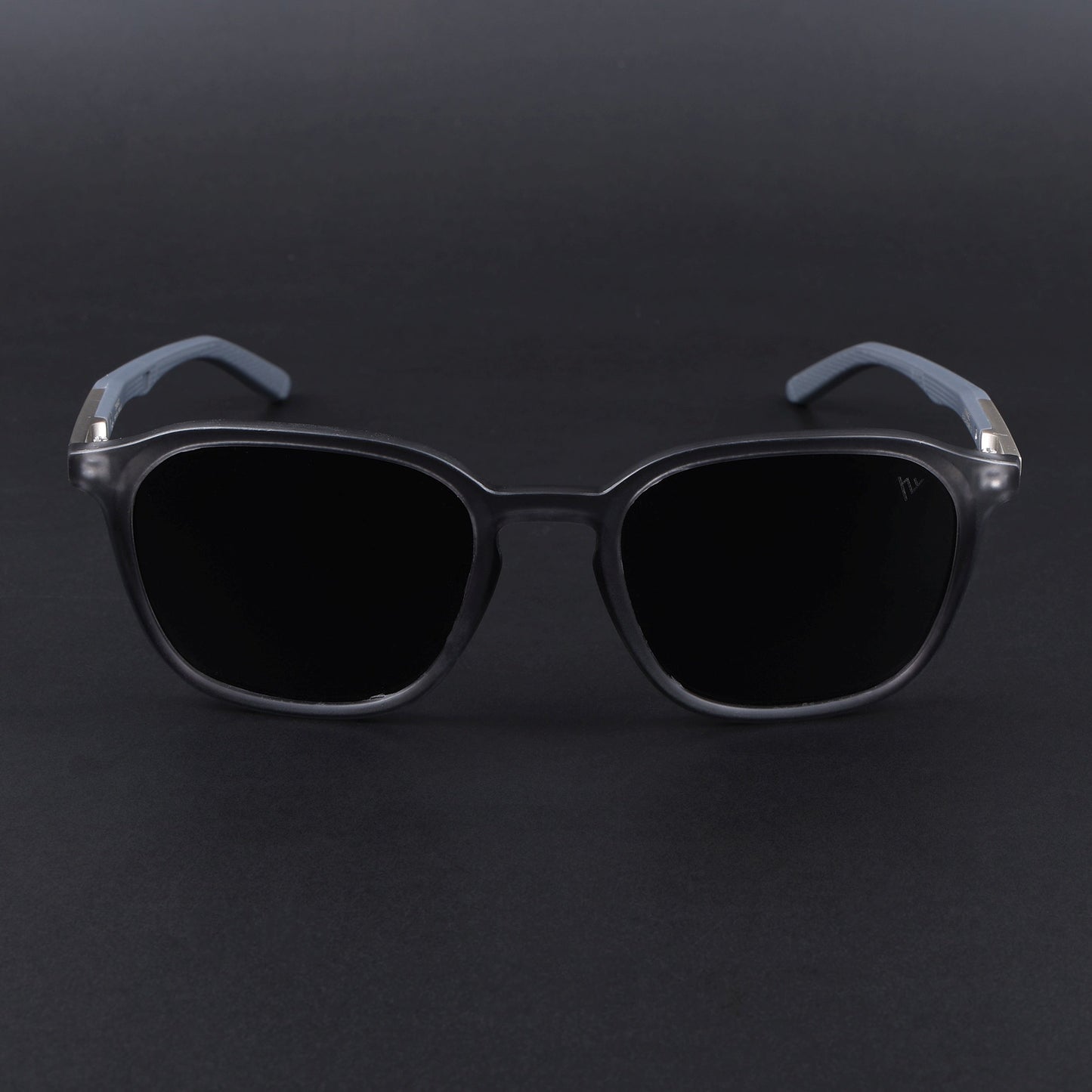 Square Polarized Sunglasses | Black Lens | Grey Frame - PMG6791