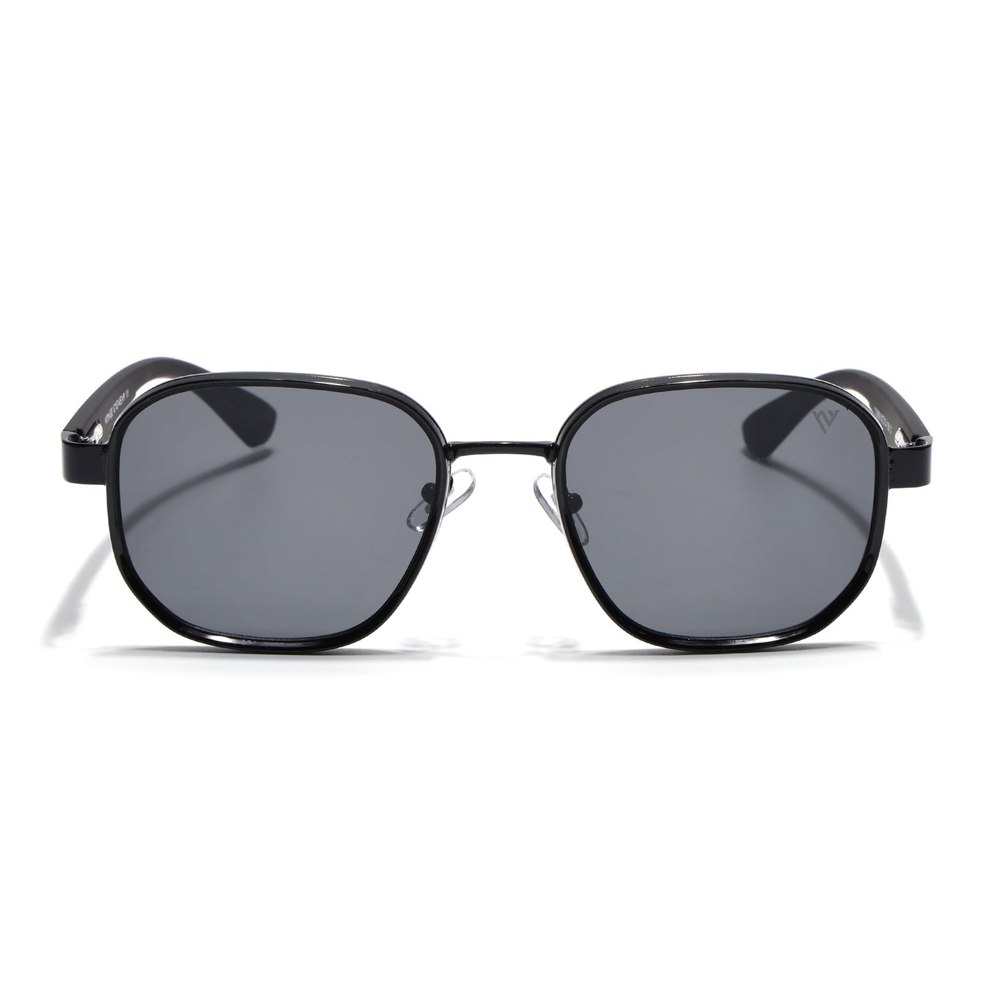Square Sunglasses for Men & Women (Black Lens | Shine Black Frame - MG7339)