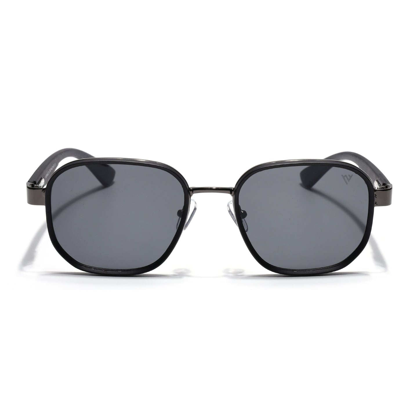 Square Sunglasses for Men & Women (Black Lens | Matt Black Frame - MG7340)