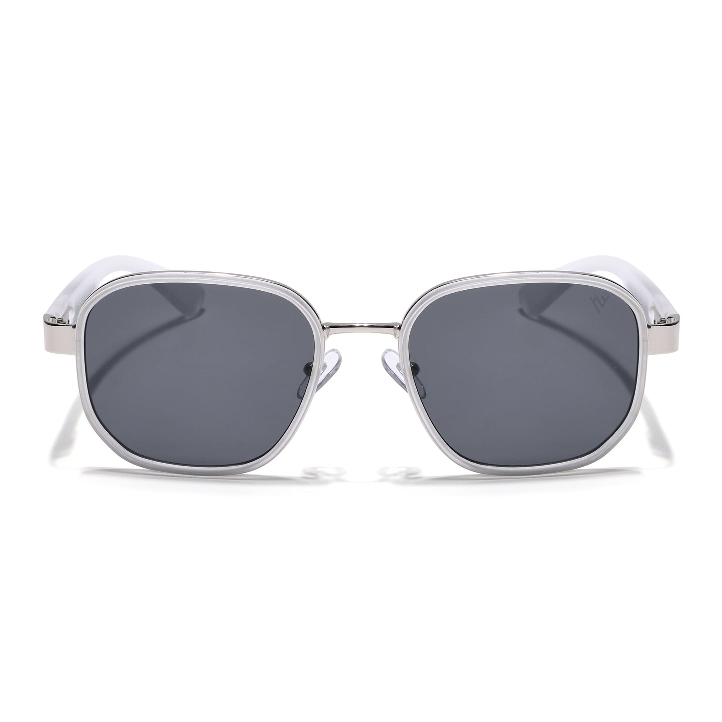 Square Sunglasses for Men & Women (Black Lens | Transparent Frame - MG7343)