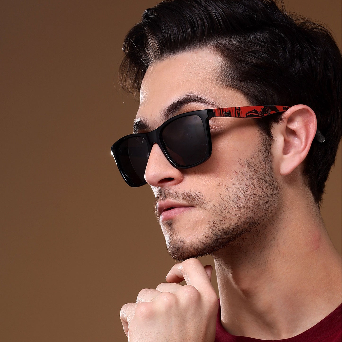 Square Polarized Sunglasses (Black Lens | Black Frame - PMG4812)