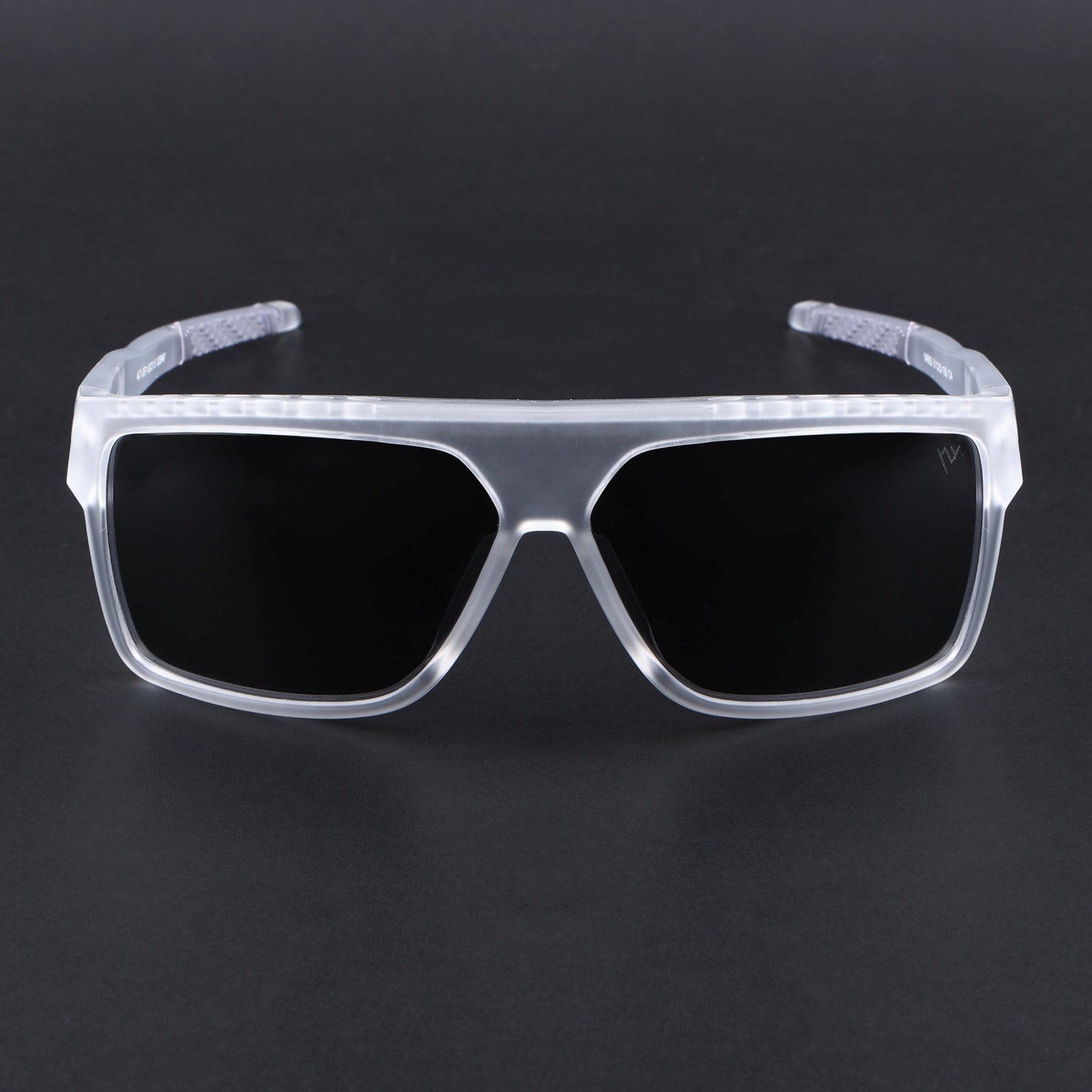 Wayfarer Polarized Sunglasses | Black Lens | Transparent Frame - PMG6807