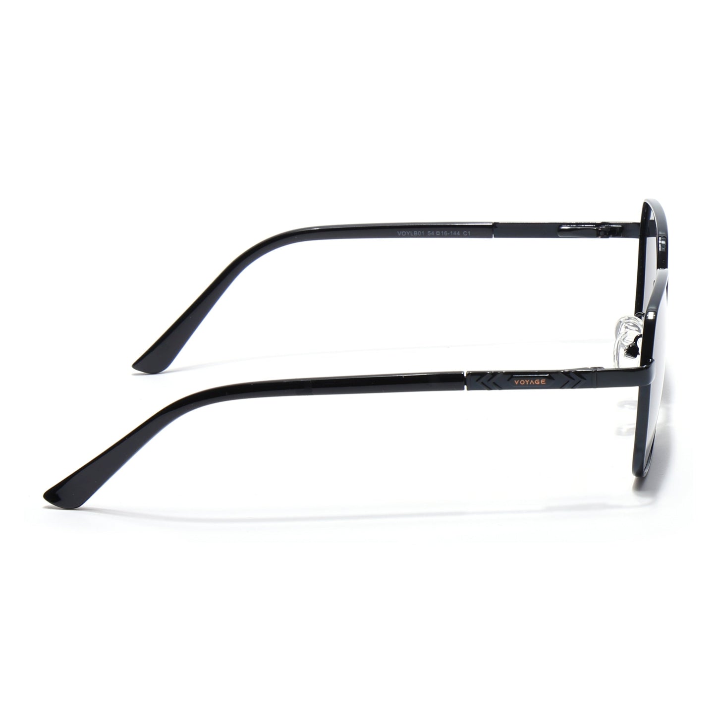 Square Polarized Sunglasses for Men & Women (Black Lens | Black Frame - VOYLB01-C1)