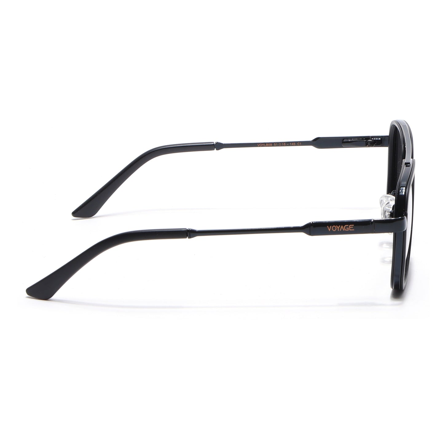 Square Polarized Sunglasses for Men & Women (Black Lens | Black Frame - VOYLB09-C1)