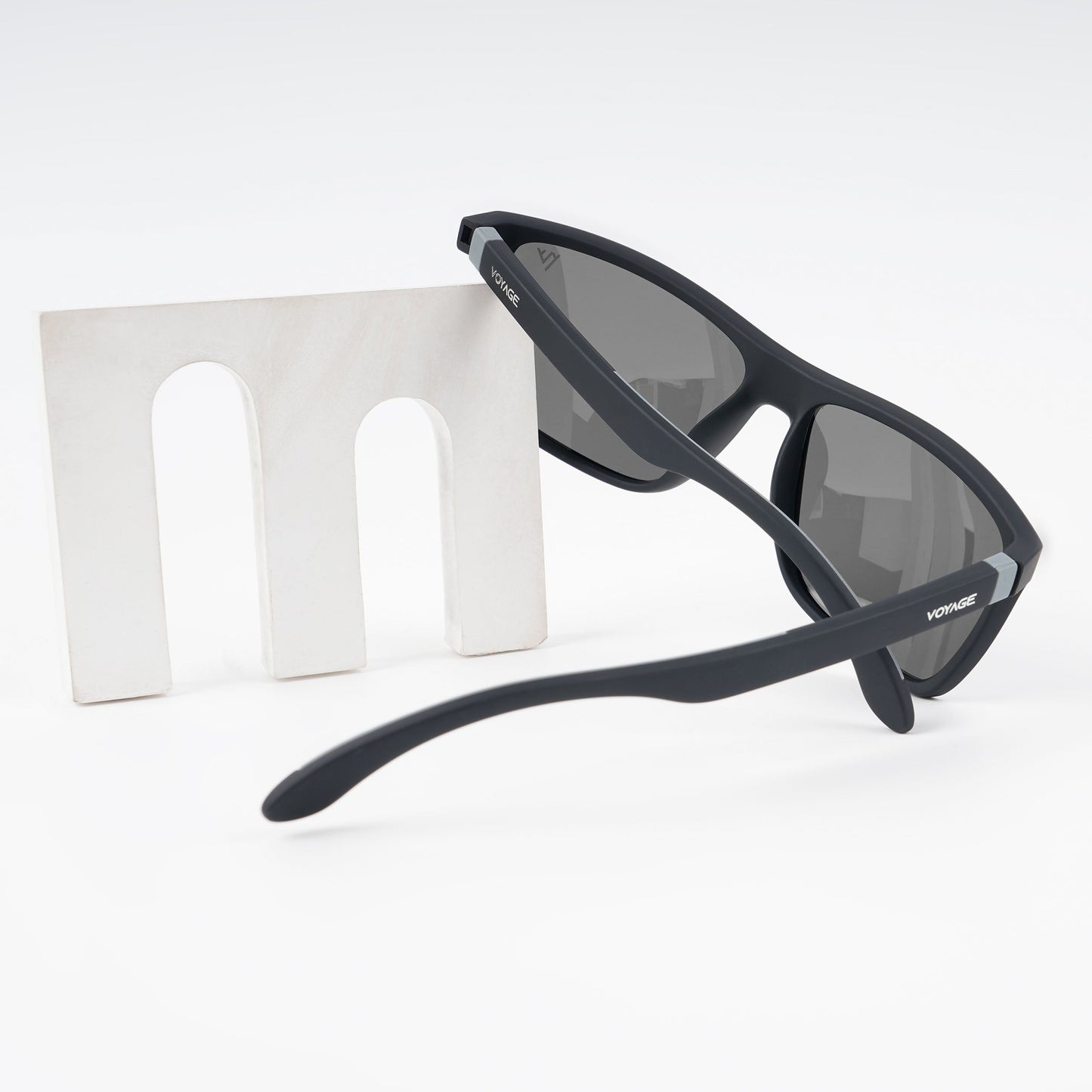 Dunk Matte Black Wayfarer Polarized Sunglasses | Black Lens - PMG5250