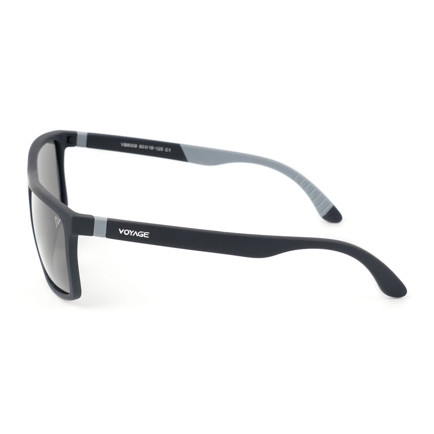 Dunk Matte Black Wayfarer Polarized Sunglasses | Black Lens - PMG5250