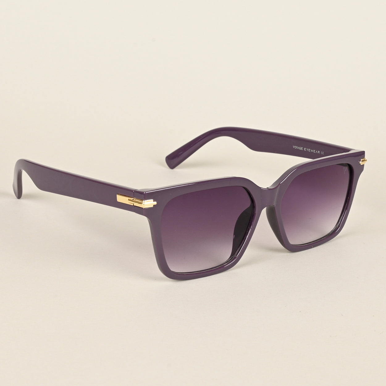 Purple & Clear Wayfarer Sunglasses (W9017MG4253)