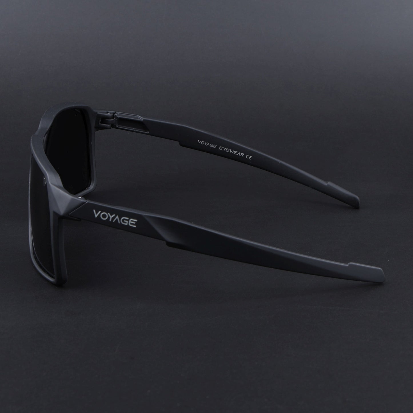 MountX | Matt Black Wrap Around Polarized Sunglasses | Black Lens - PMG6739