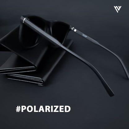Matt Black Polarized Wayfarer Sunglasses - PMG3967