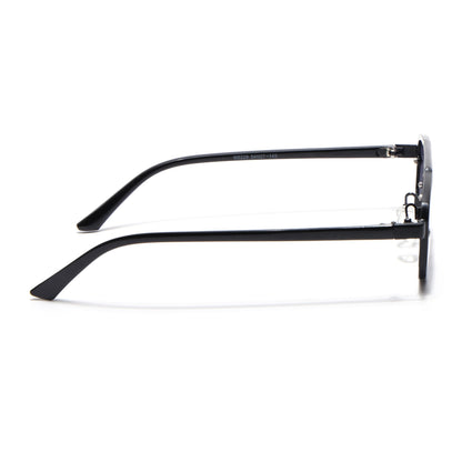 JetSet | Black Rectangle Sunglasses for Men & Women | Grey & Clear Lens - MG6838