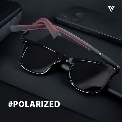 Ranger | Black Polarized Wayfarer Sunglasses - PMG3966