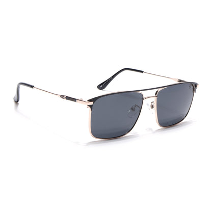 Wayfarer Polarized Sunglasses (Black Lens | Rose Gold & Black Frame - PMG4986)