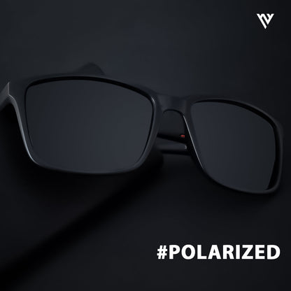 Terra | Wayfarer Matt Black Polarized Wayfarer Sunglasses - PMG3963