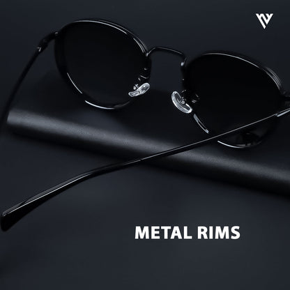 Captain | Matte Black Polarized Wayfarer Sunglasses - PMG3980