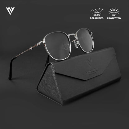 OG 2.0 | Black & Silver Polarized Round Sunglasses | PMG4112