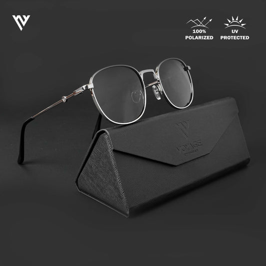 OG 2.0 | Black & Silver Polarized Round Sunglasses | PMG4112