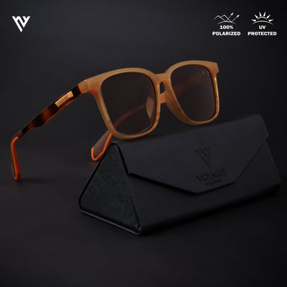 Active Brown Polarized Wayfarer Sunglasses - PMG4462