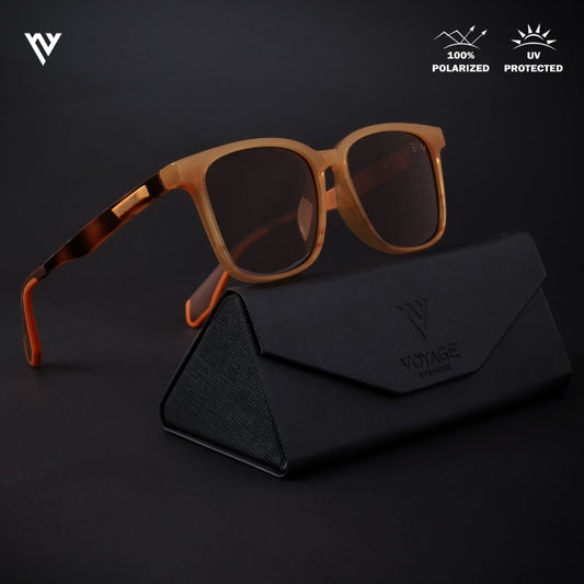 Active Brown Polarized Wayfarer Sunglasses - PMG4462