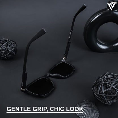 Purple & Clear Polarized Wayfarer Sunglasses - PMG4570